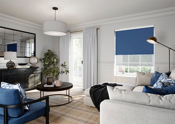 Rimini (Blackout), Blue & Optima Tide - Double Roller Blind - Image 6